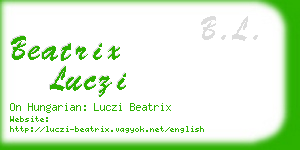beatrix luczi business card